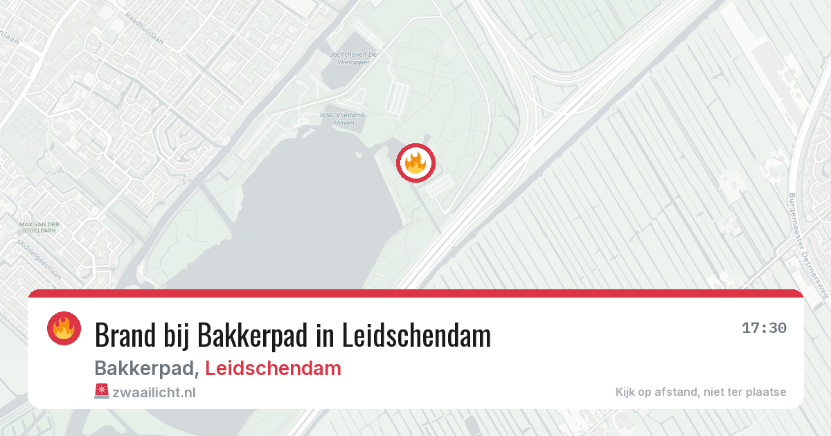 Brand bij Bakkerpad in Leidschendam — 8 aug 2026