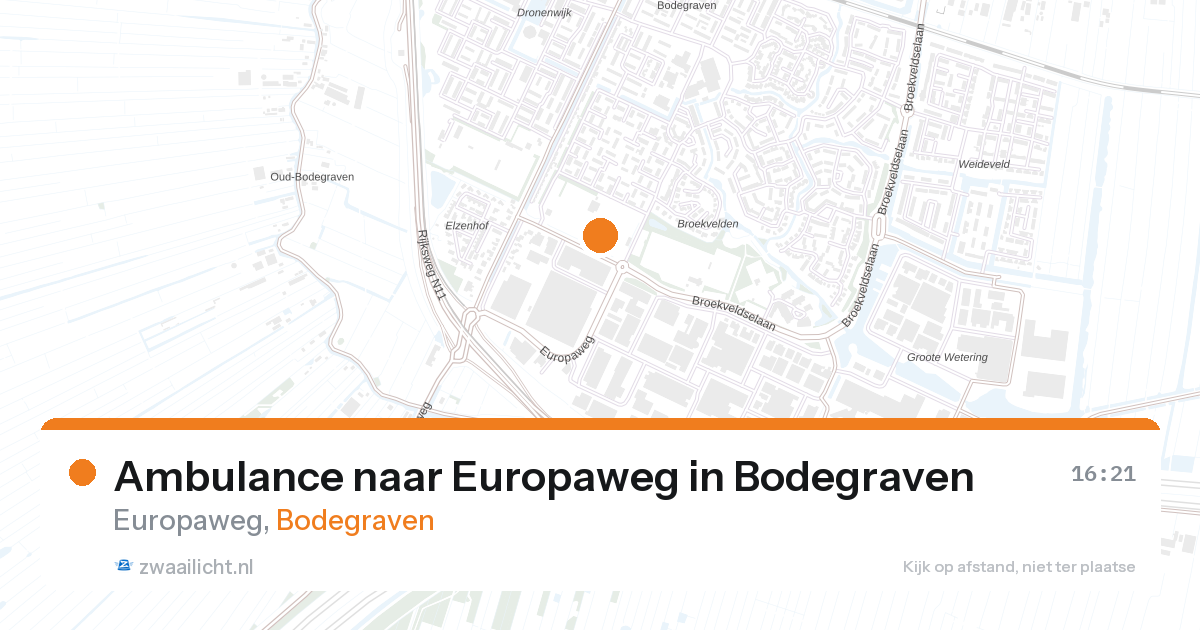 Ambulance naar Europaweg in Bodegraven — 3 mrt 2026