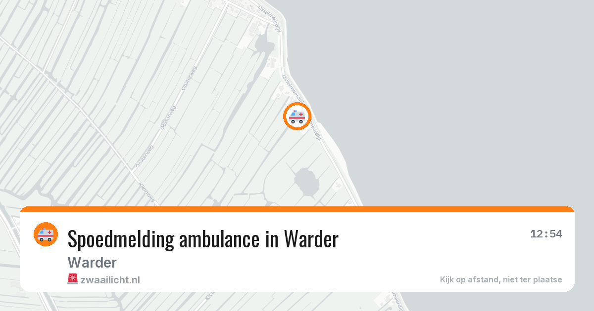 Spoedmelding ambulance in Warder — 13 aug 2026