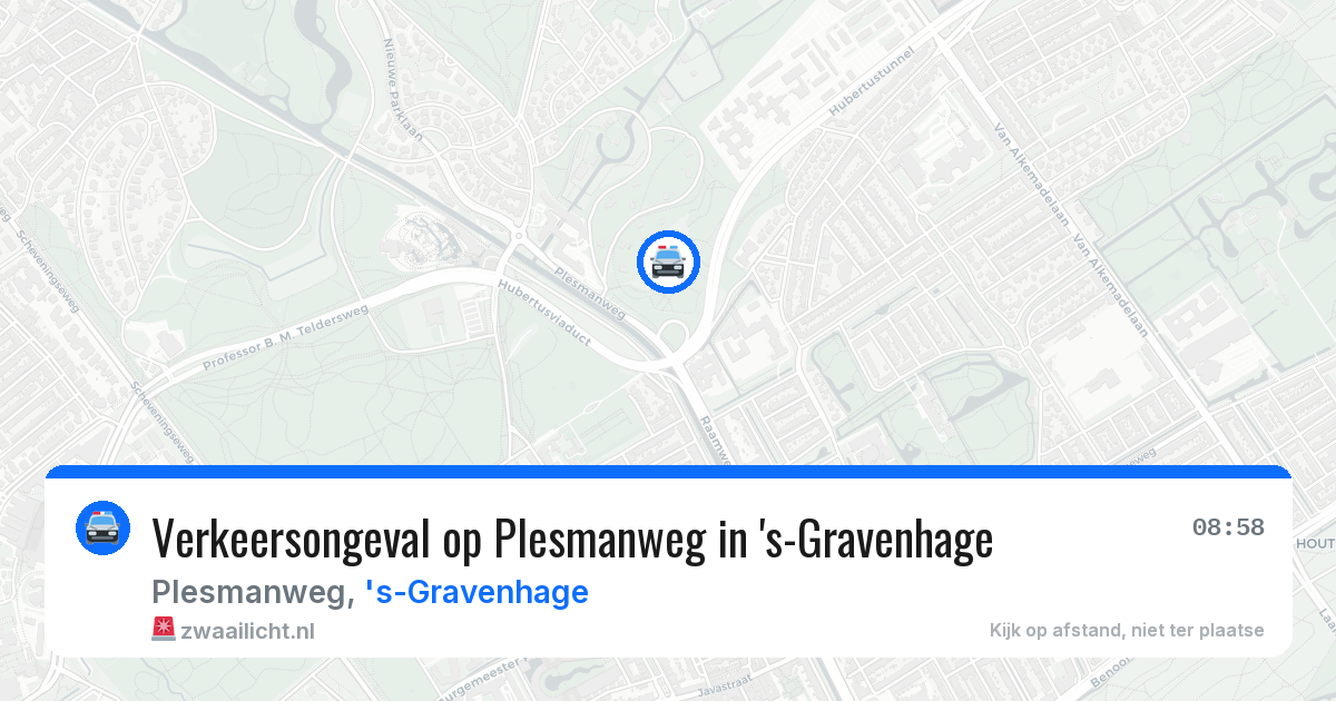 Verkeersongeval op Plesmanweg in 's-Gravenhage — 29 jun 2026
