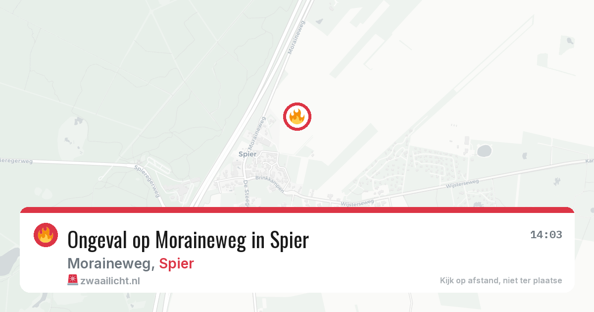 Ongeval op Moraineweg in Spier — 10 apr 2026