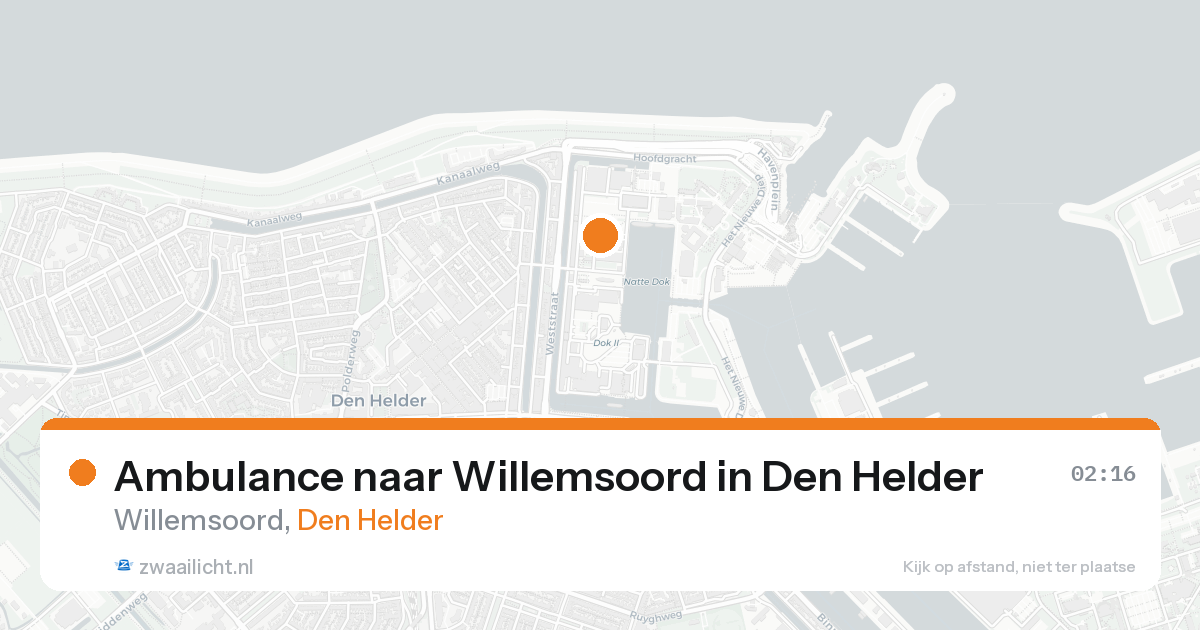 Ambulance naar Willemsoord in Den Helder — 21 aug 2026