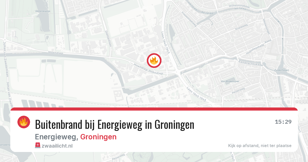 Buitenbrand bij Energieweg in Groningen — 5 aug 2026