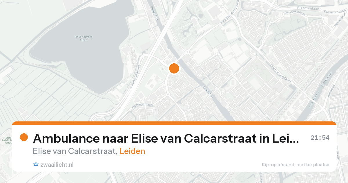 Ambulance naar Elise van Calcarstraat in Leiden — 23 aug 2026
