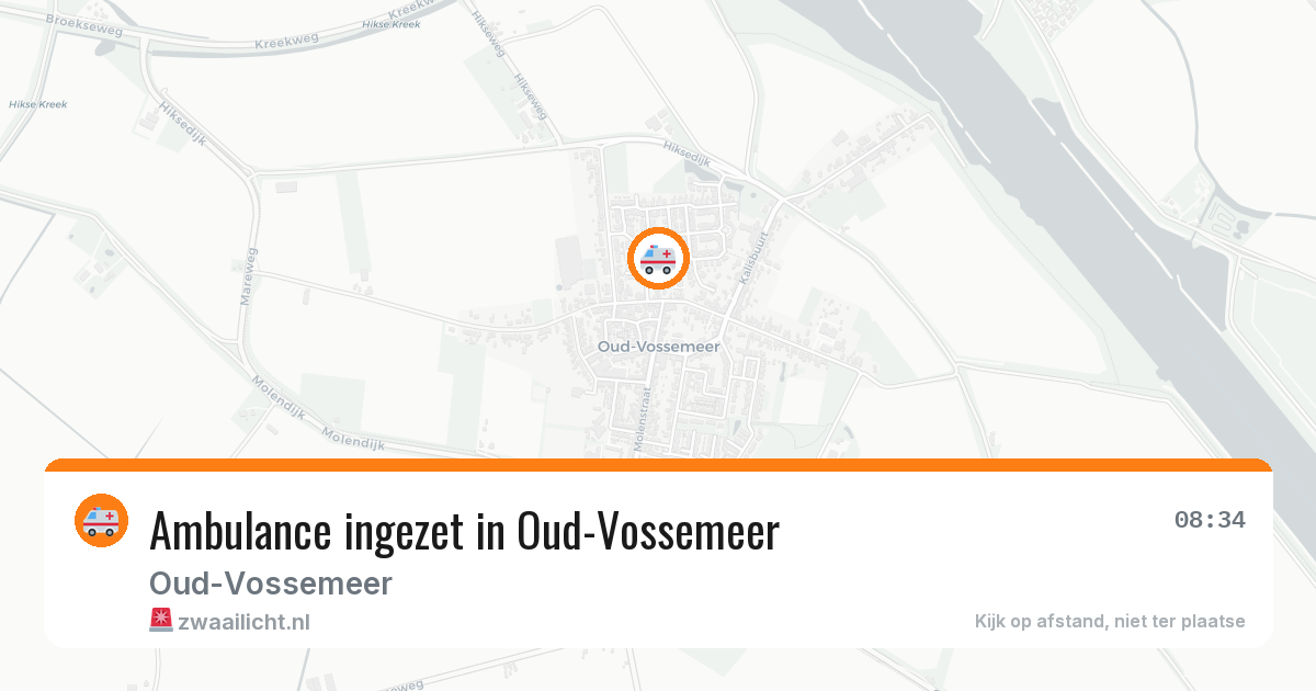Ambulance ingezet in Oud-Vossemeer — 28 apr 2026