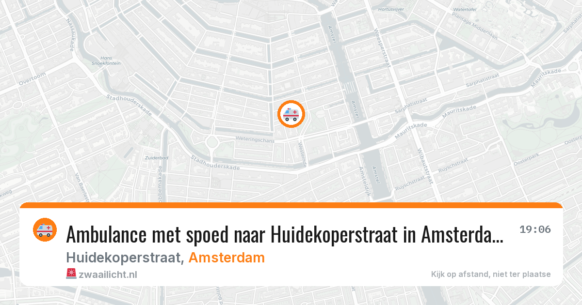 Ambulance met spoed naar Huidekoperstraat in Amsterdam — 1 jul 2026