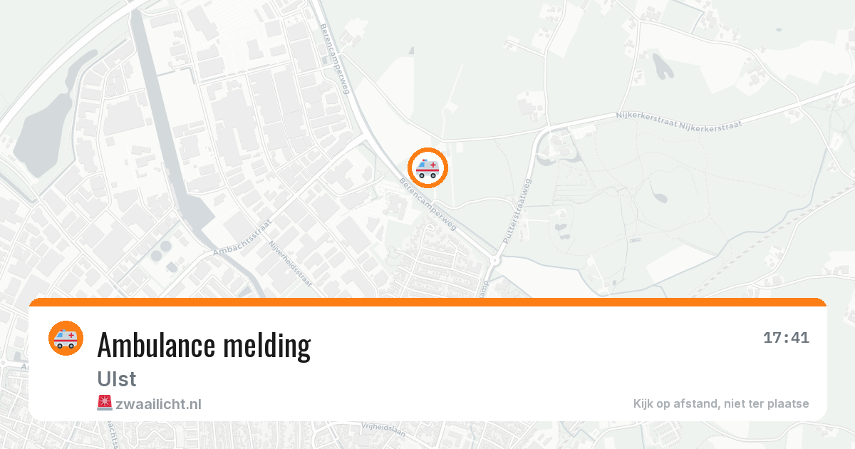 Ambulance melding — 6 jul 2026