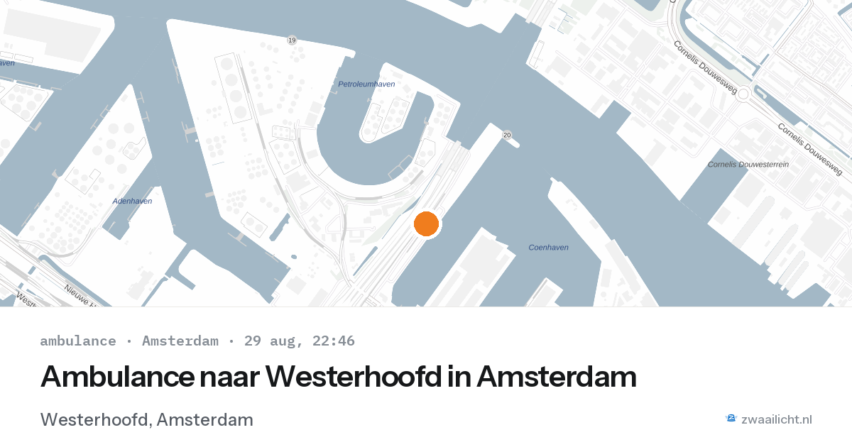 Ambulance naar Westerhoofd in Amsterdam — 29 aug 2026