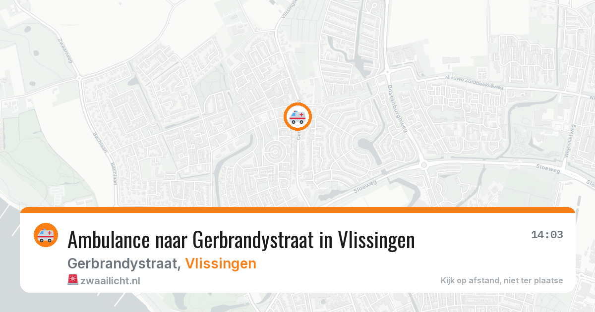 Ambulance naar Gerbrandystraat in Vlissingen — 31 mei 2026