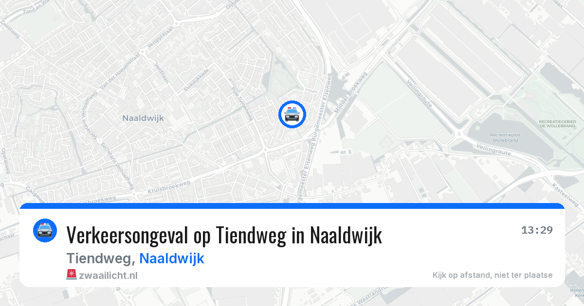 Verkeersongeval op Tiendweg in Naaldwijk — 6 mei 2026