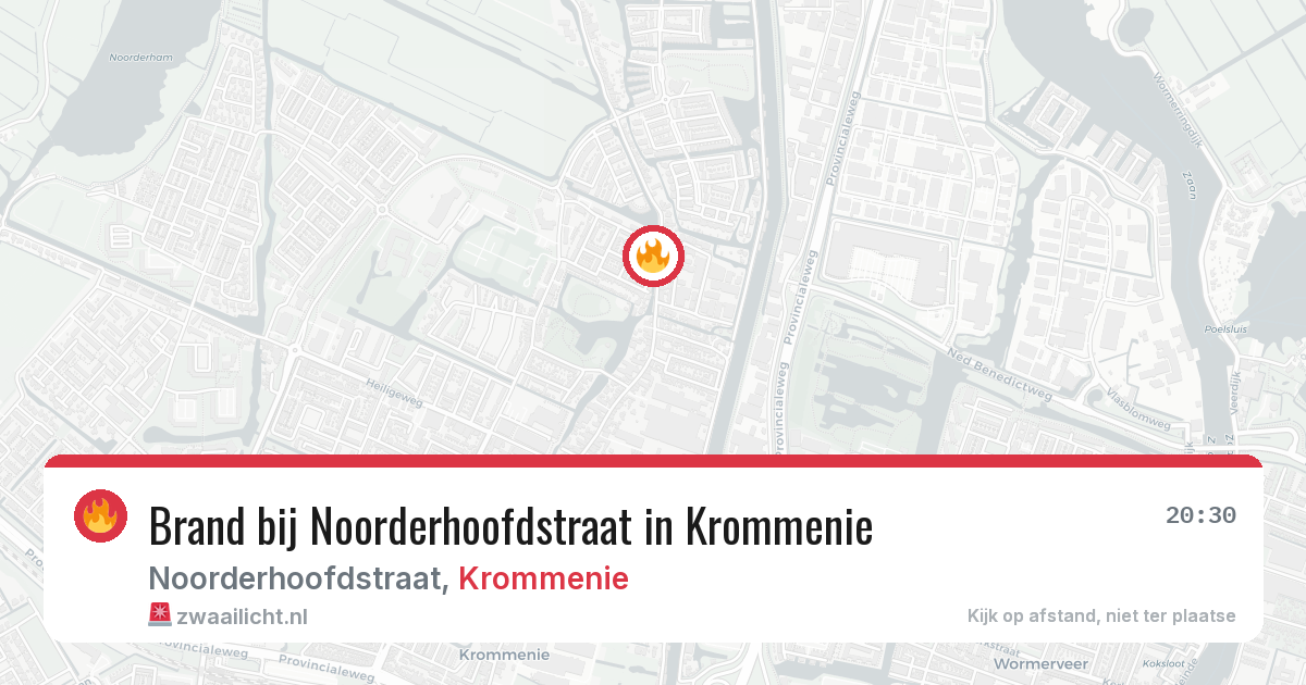Brand bij Noorderhoofdstraat in Krommenie — 28 mei 2026
