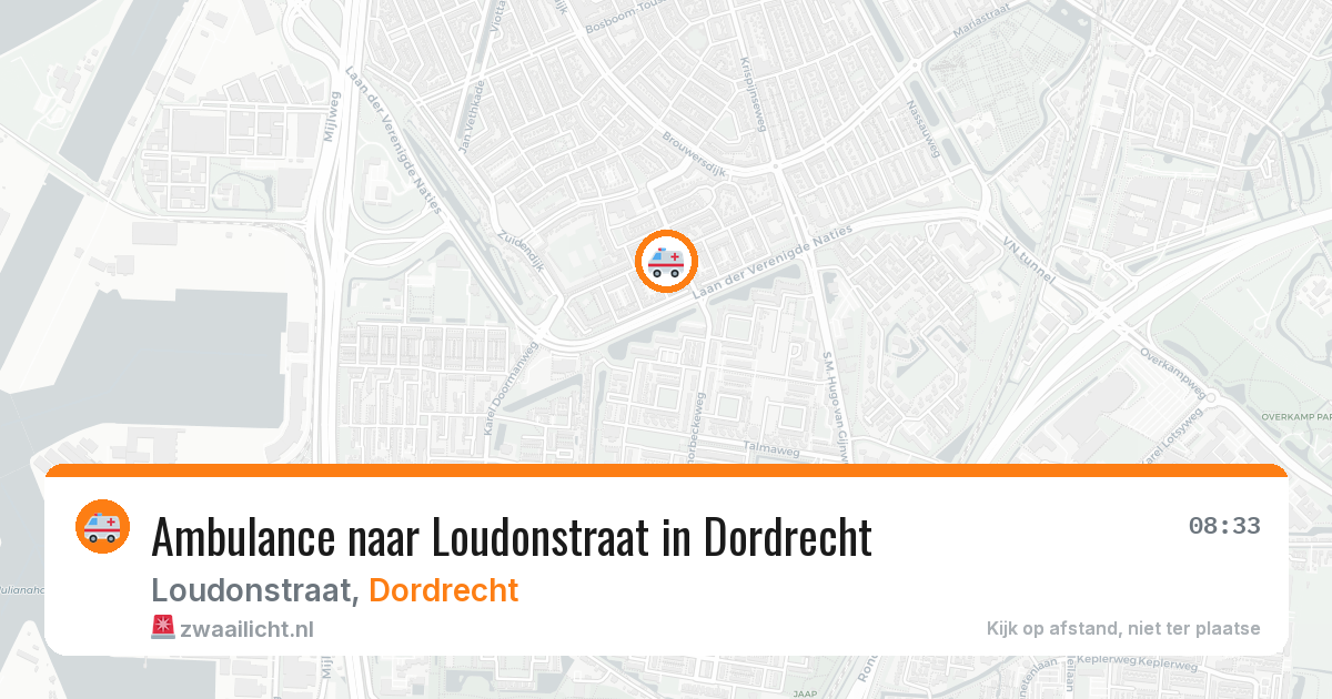 Ambulance naar Loudonstraat in Dordrecht — 26 mrt 2026