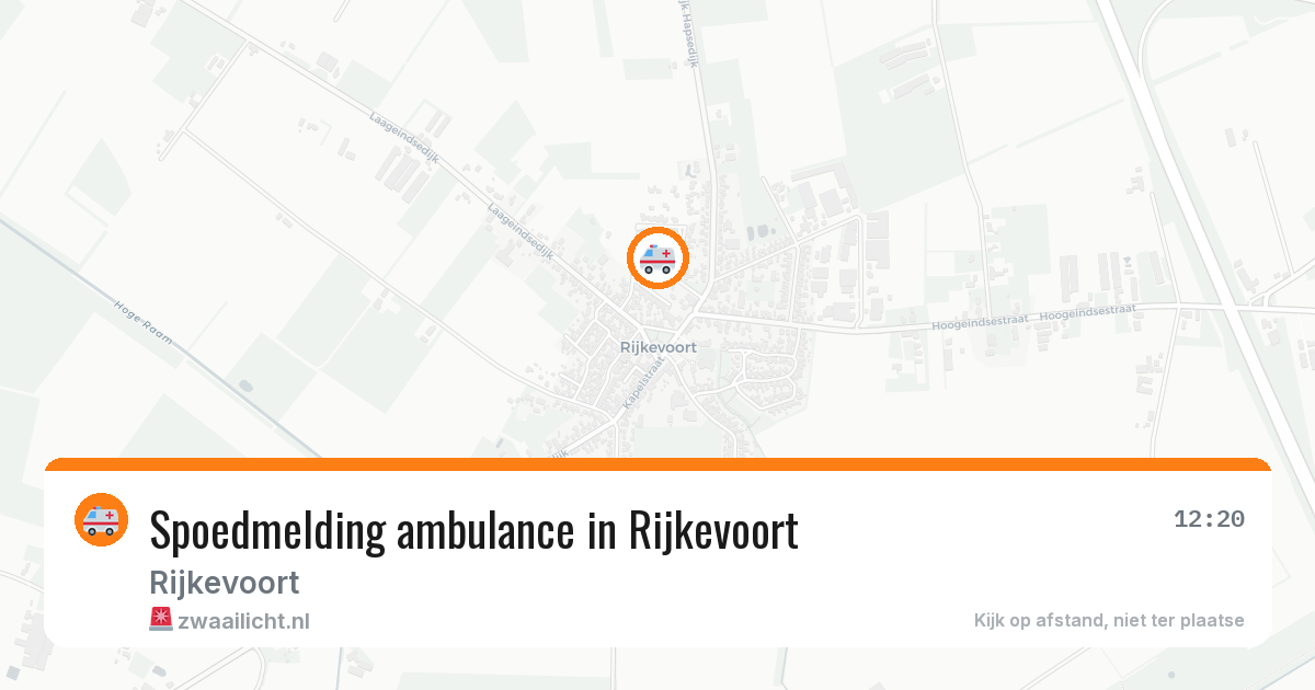 Spoedmelding ambulance in Rijkevoort — 25 jan 2026