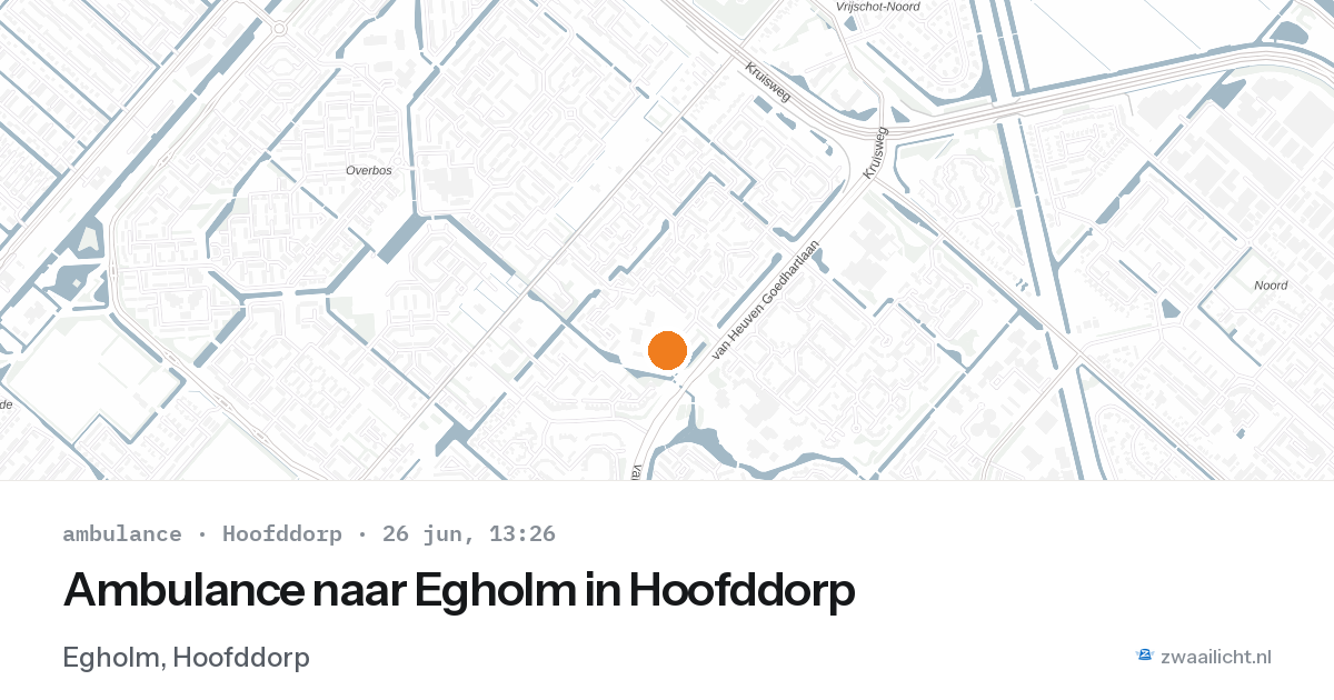 Ambulance naar Egholm in Hoofddorp — 26 jun 2026