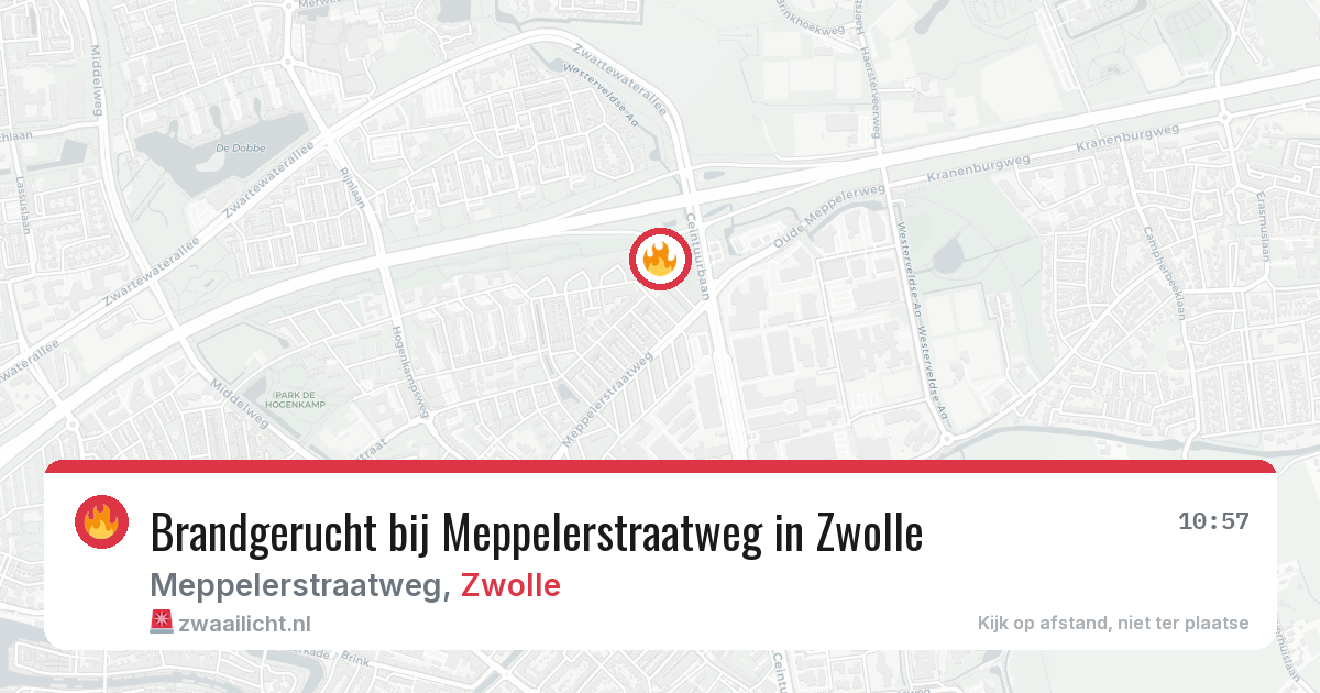 Brandgerucht bij Meppelerstraatweg in Zwolle — 1 aug 2026