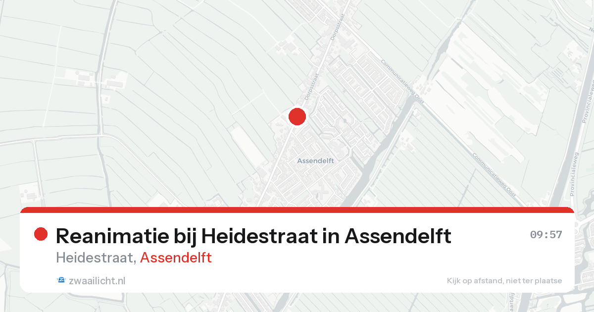 Reanimatie bij Heidestraat in Assendelft — 20 aug 2026