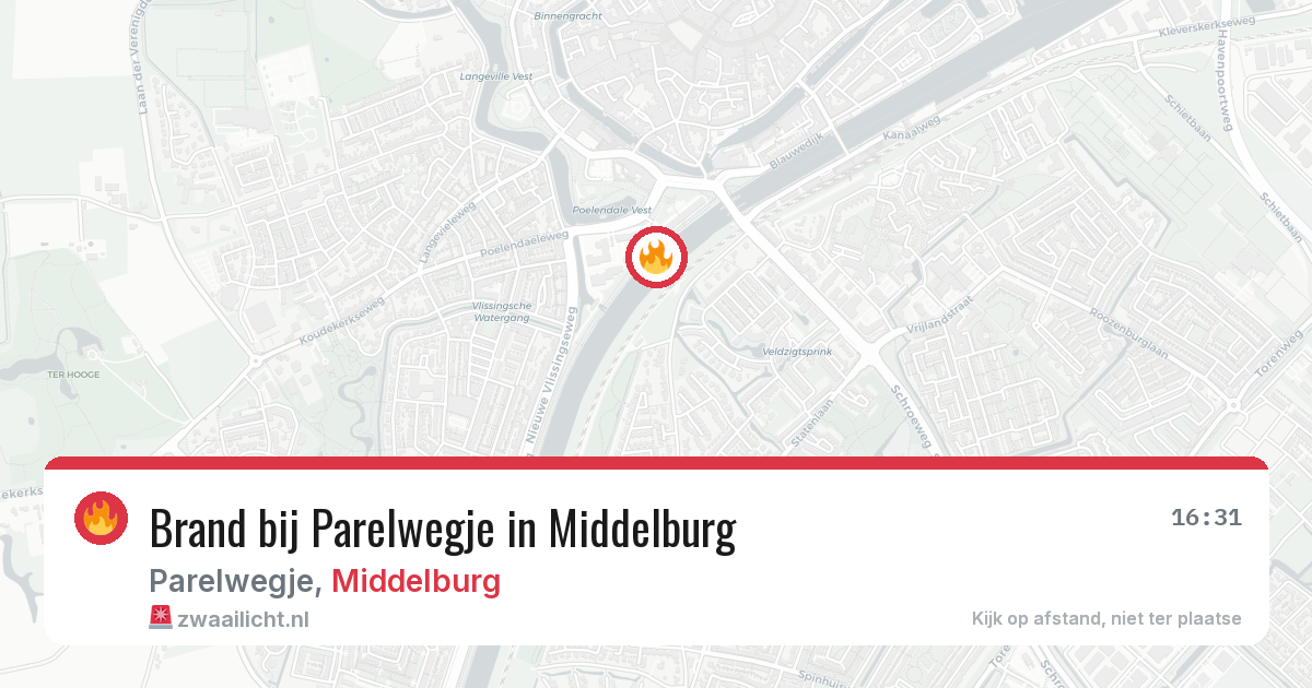 Brand bij Parelwegje in Middelburg — 19 jun 2026