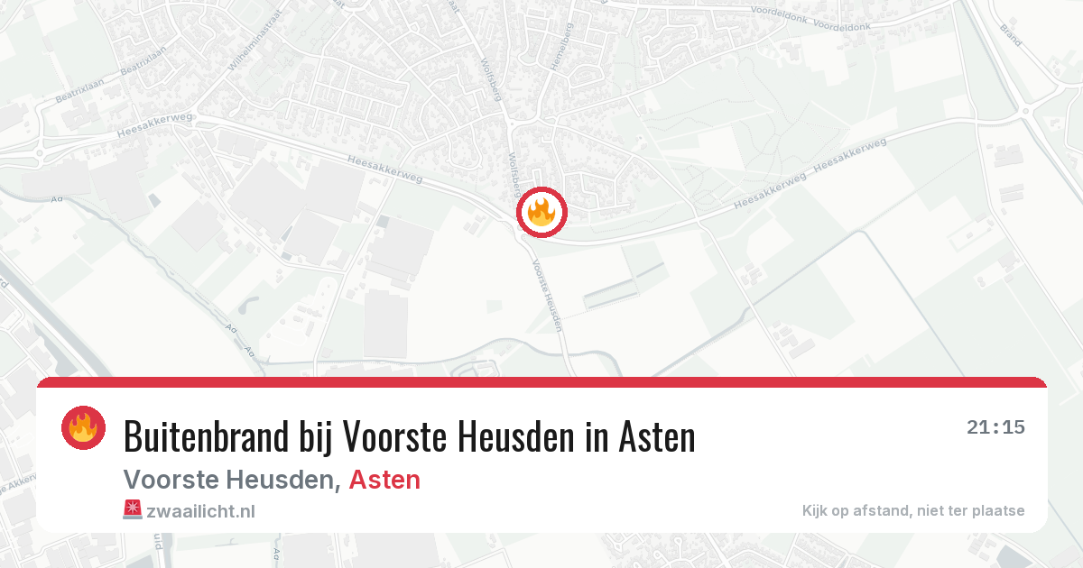 Buitenbrand bij Voorste Heusden in Asten — 12 aug 2026