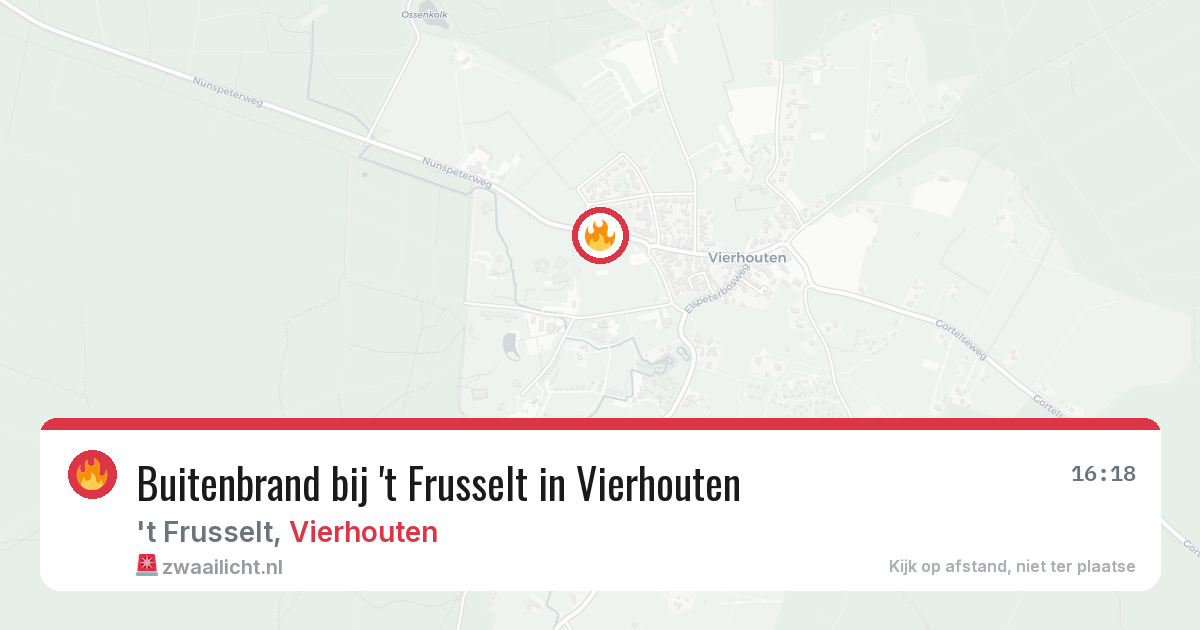 Buitenbrand bij 't Frusselt in Vierhouten — 18 apr 2026