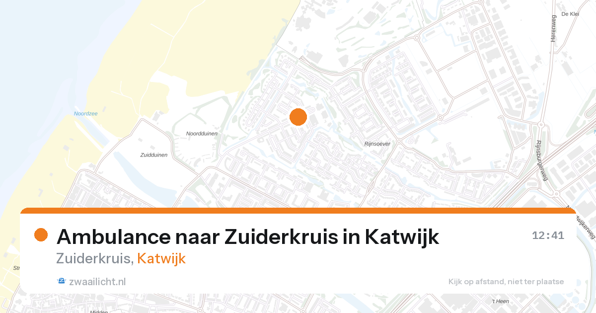 Ambulance naar Zuiderkruis in Katwijk — 25 jun 2026