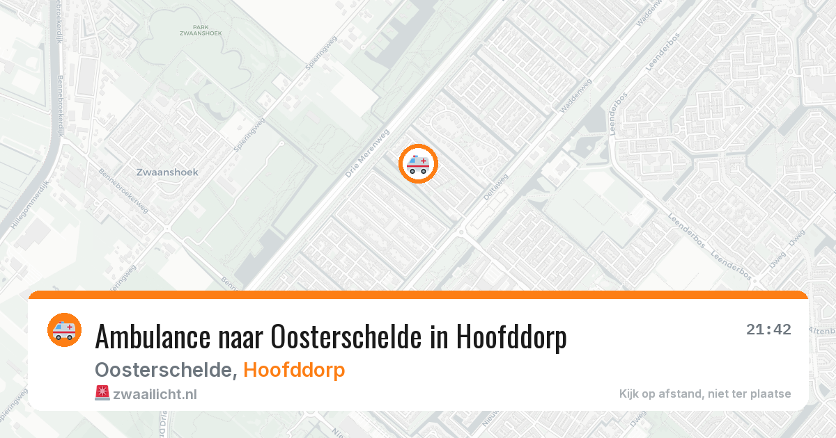 Ambulance naar Oosterschelde in Hoofddorp — 19 jul 2026