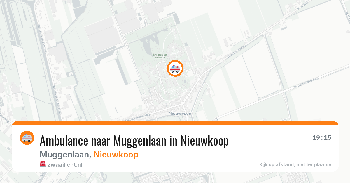 Ambulance naar Muggenlaan in Nieuwkoop — 11 aug 2026