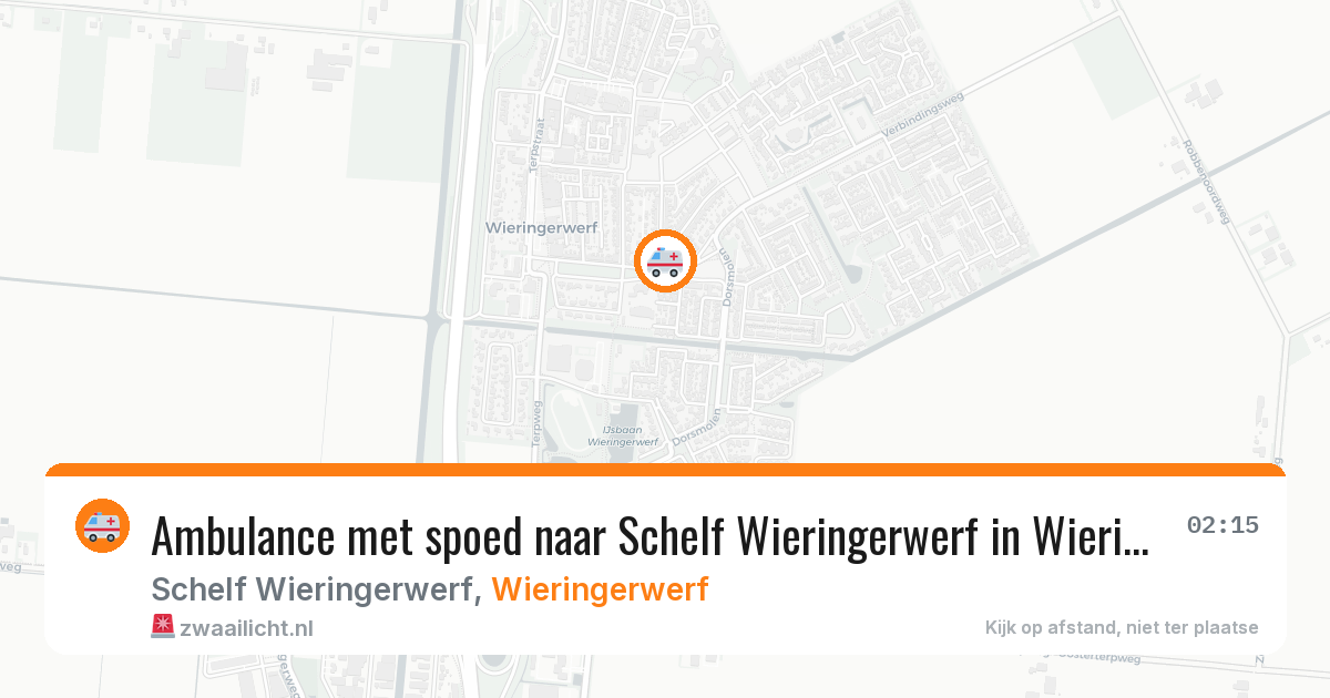 Ambulance met spoed naar Schelf Wieringerwerf in Wieringerwerf — 7 aug 2026