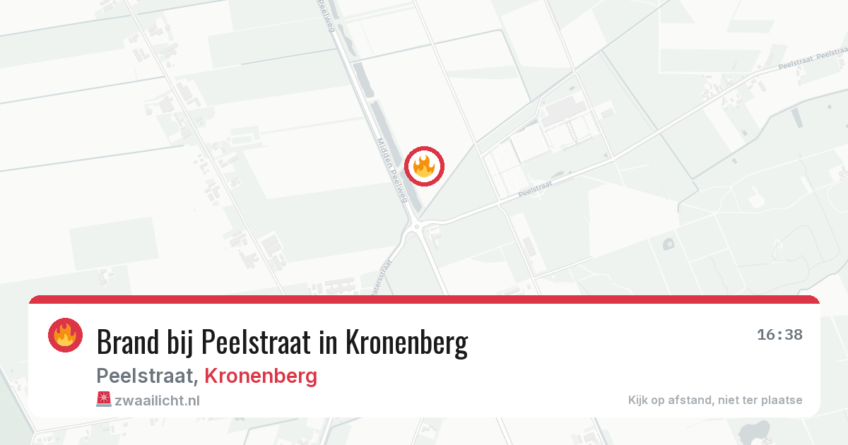Brand bij Peelstraat in Kronenberg — 13 mei 2026