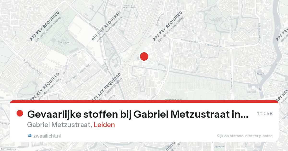Gevaarlijke stoffen bij Gabriel Metzustraat in Leiden — 26 feb 2026