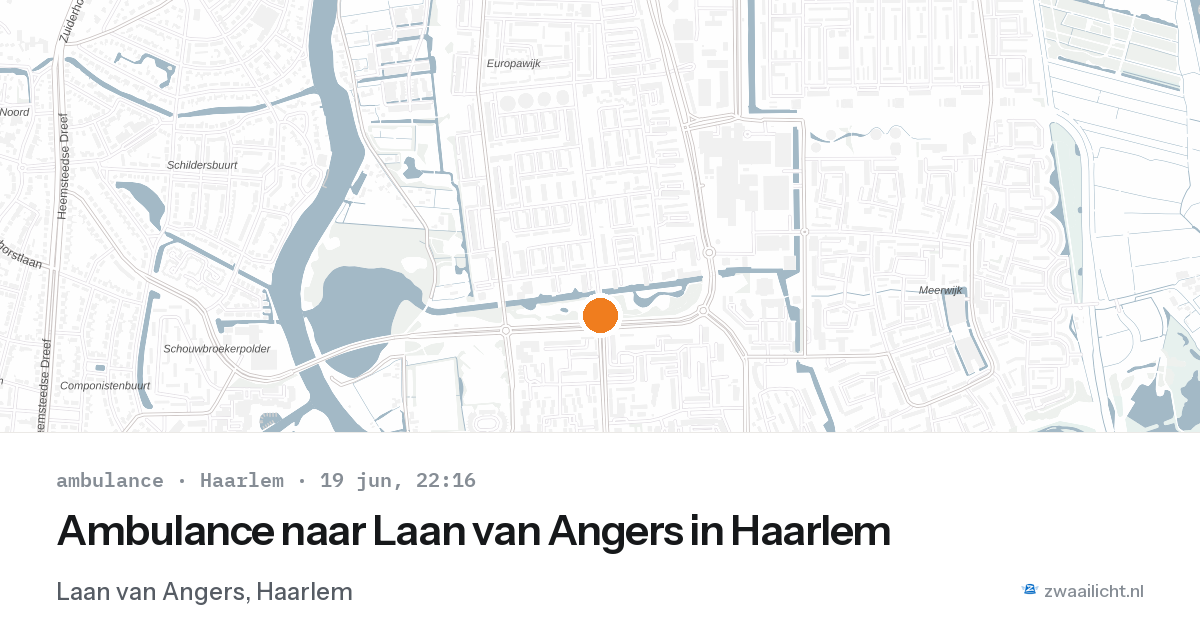 Ambulance naar Laan van Angers in Haarlem — 19 jun 2026