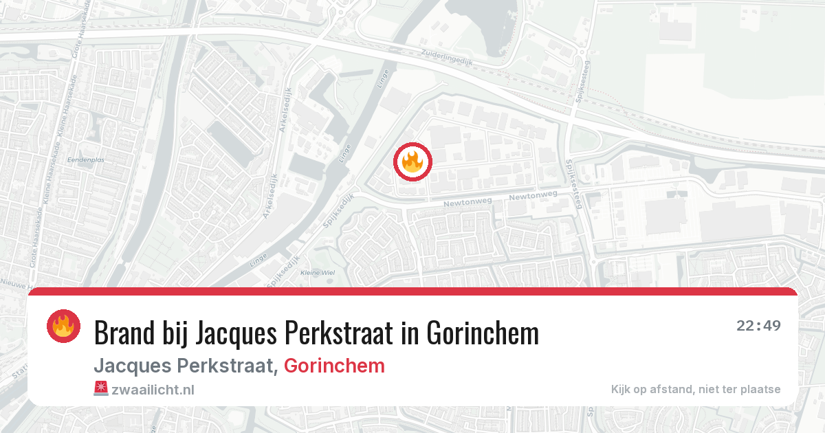 Brand bij Jacques Perkstraat in Gorinchem — 27 jun 2026