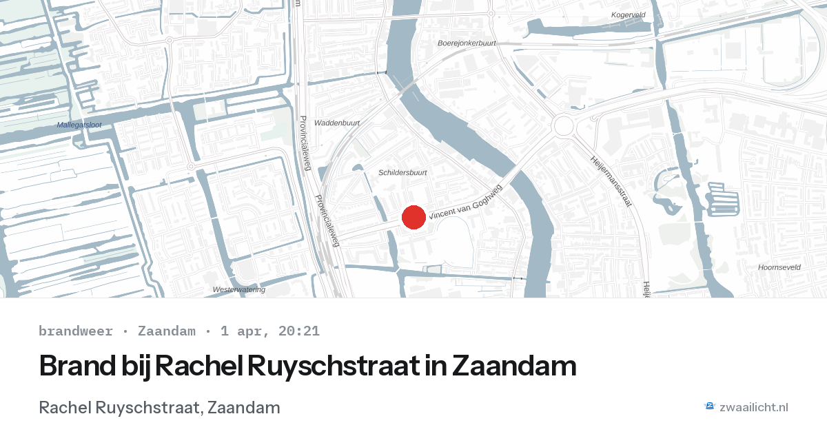 Brand bij Rachel Ruyschstraat in Zaandam — 1 apr 2026
