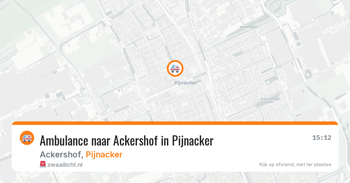 Ambulance naar Ackershof in Pijnacker — 4 aug 2026