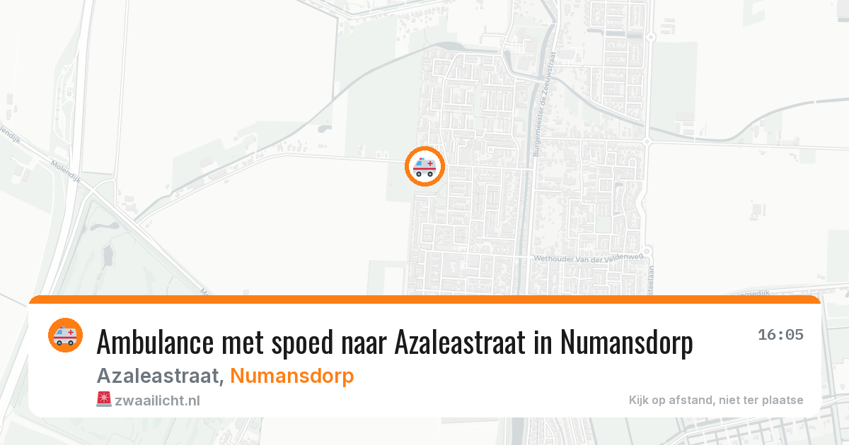 Ambulance met spoed naar Azaleastraat in Numansdorp — 22 mei 2026