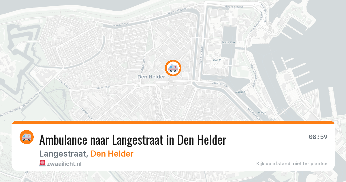 Ambulance naar Langestraat in Den Helder — 13 jul 2026