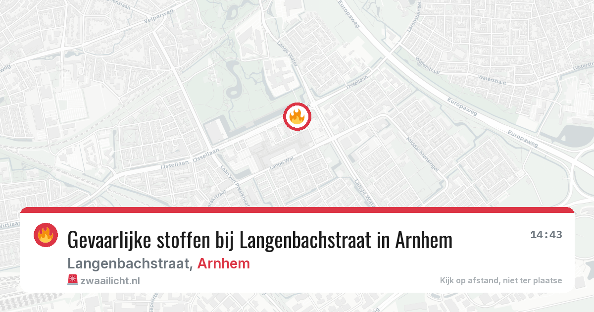 Gevaarlijke stoffen bij Langenbachstraat in Arnhem — 29 jan 2026