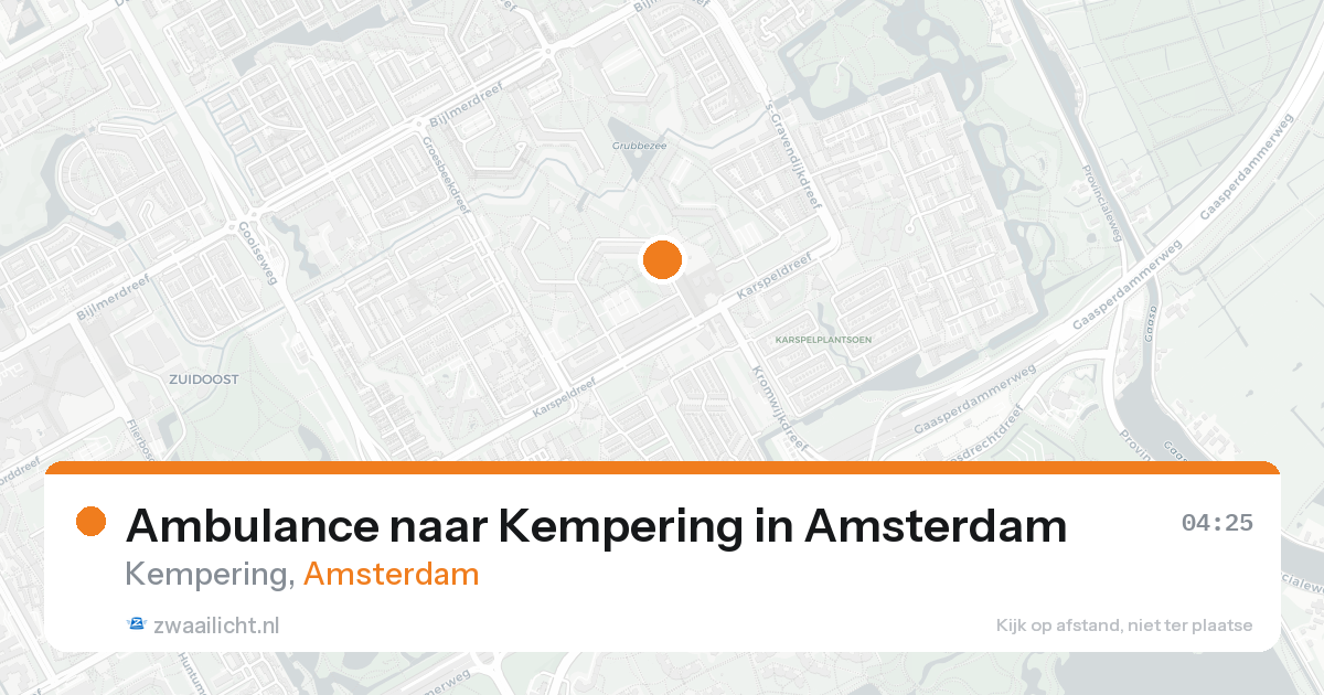 Ambulance naar Kempering in Amsterdam — 20 aug 2026