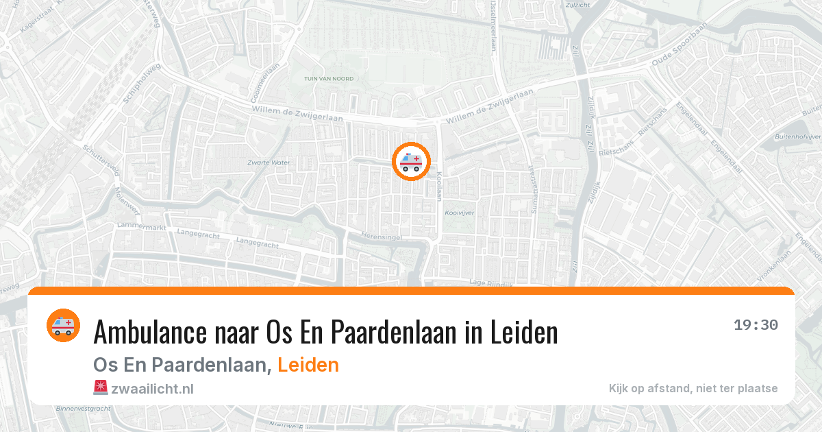 Ambulance naar Os En Paardenlaan in Leiden — 7 aug 2026