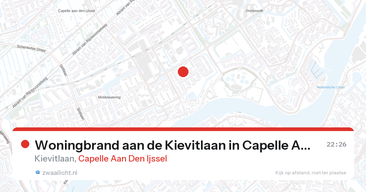 Woningbrand aan de Kievitlaan in Capelle Aan Den Ijssel — 16 mrt 2026