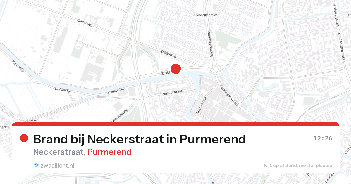 Brand bij Neckerstraat in Purmerend — 21 feb 2026
