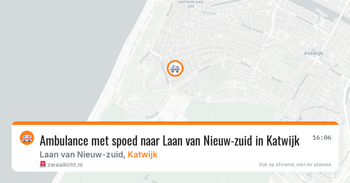 Ambulance met spoed naar Laan van Nieuw-zuid in Katwijk — 29 apr 2026