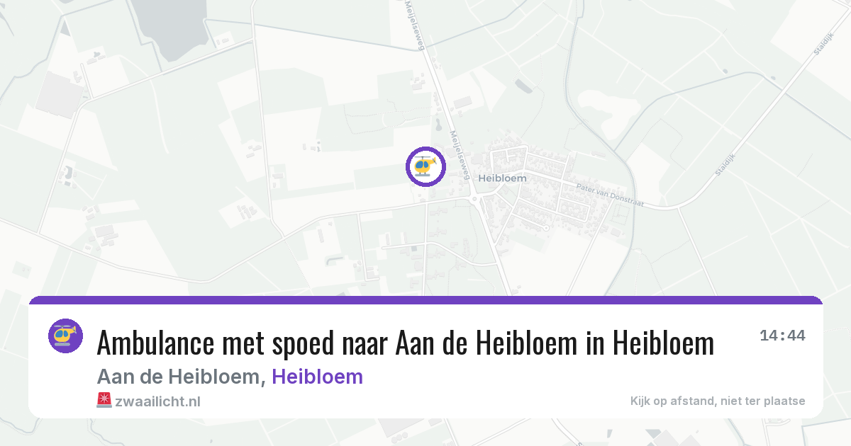 Ambulance met spoed naar Aan de Heibloem in Heibloem — 5 jul 2026