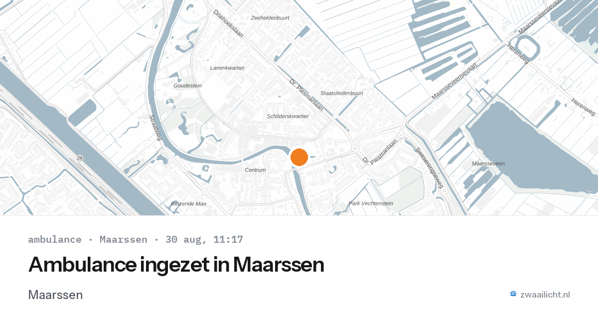 Ambulance ingezet in Maarssen — 30 aug 2026