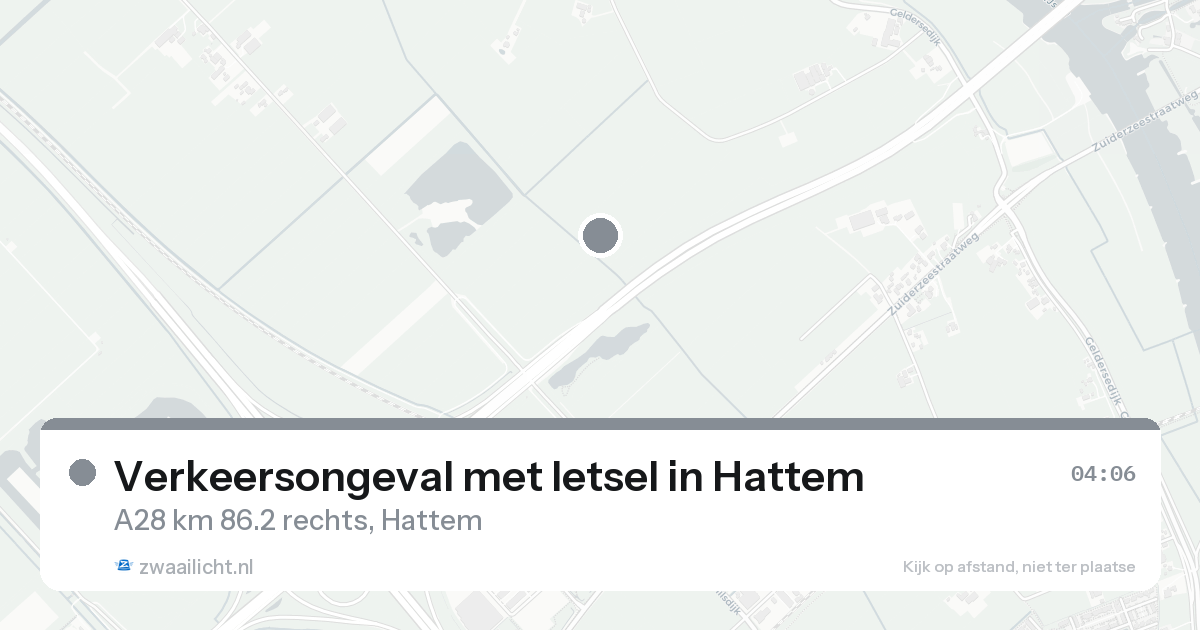 Verkeersongeval met letsel in Hattem — 14 aug 2026