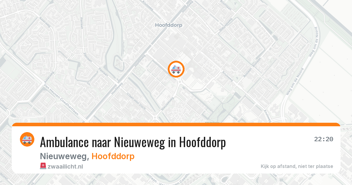 Ambulance naar Nieuweweg in Hoofddorp — 20 mei 2026