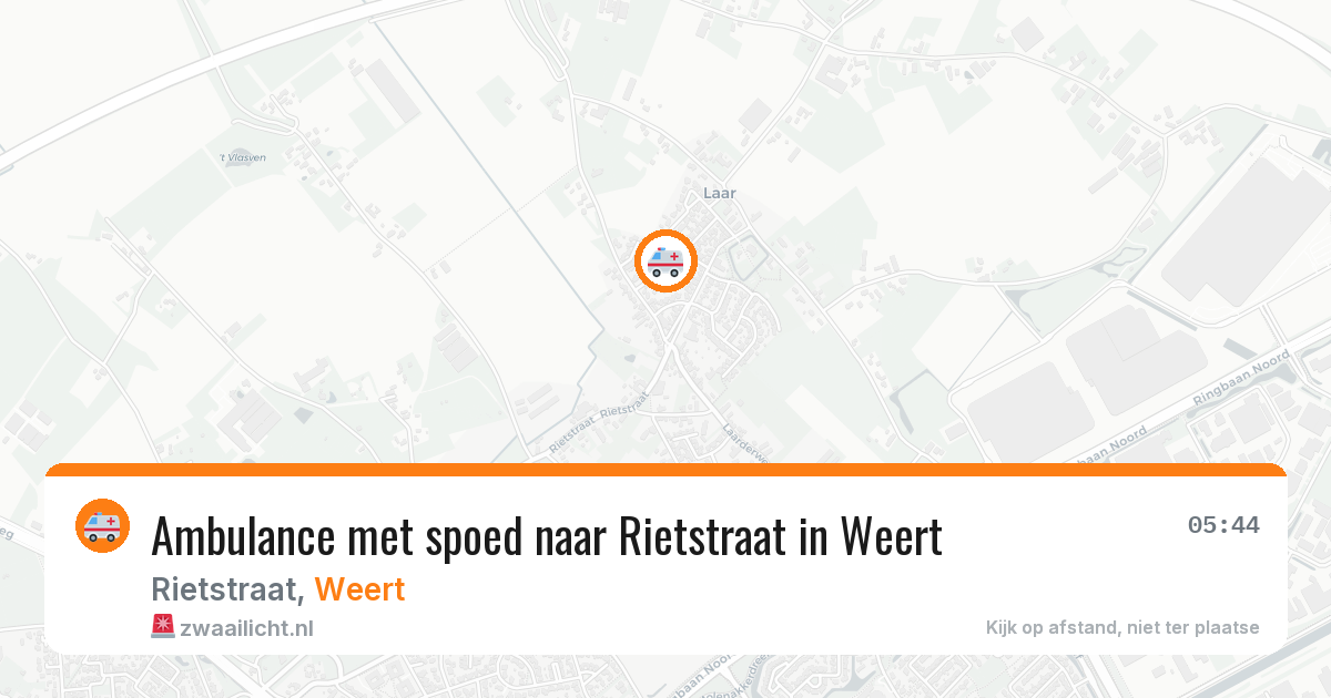 Ambulance met spoed naar Rietstraat in Weert — 19 apr 2026