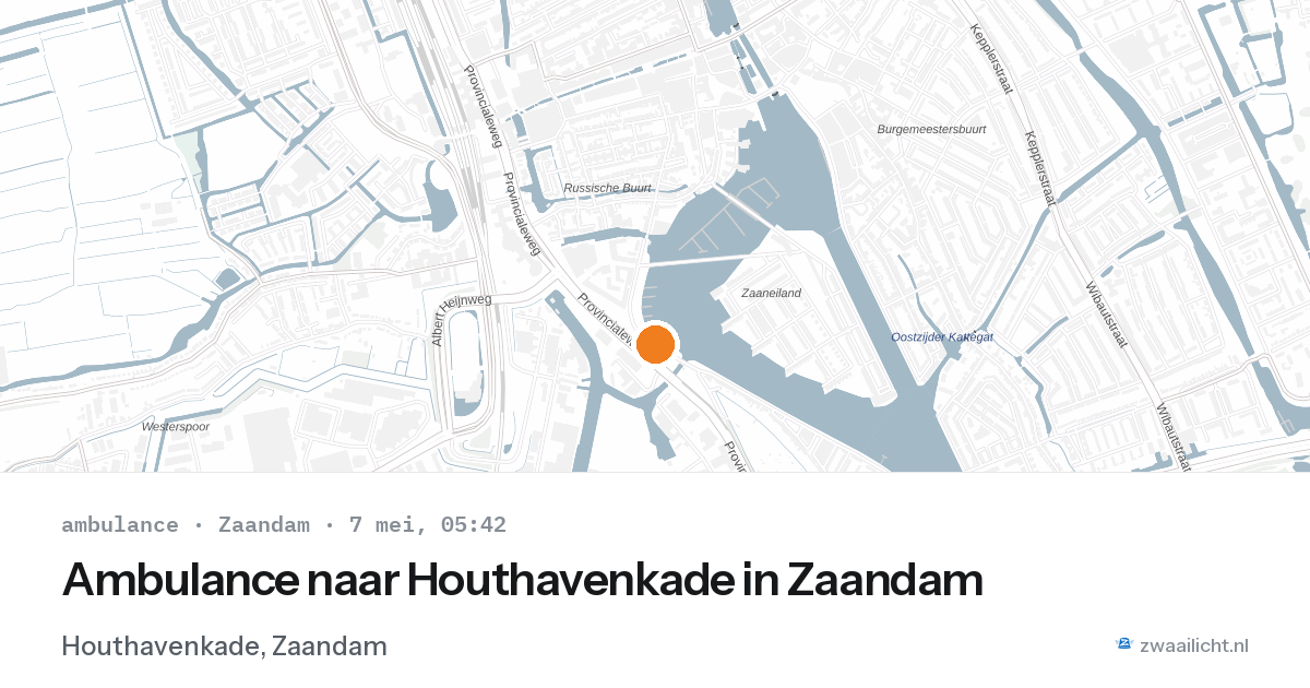 Ambulance naar Houthavenkade in Zaandam — 7 mei 2026
