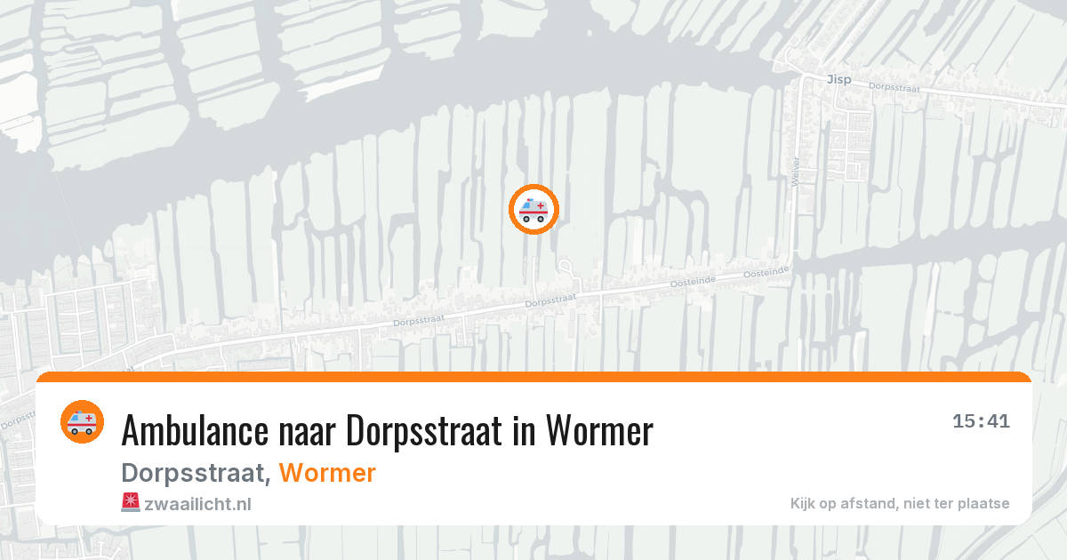 Ambulance naar Dorpsstraat in Wormer — 26 mrt 2026
