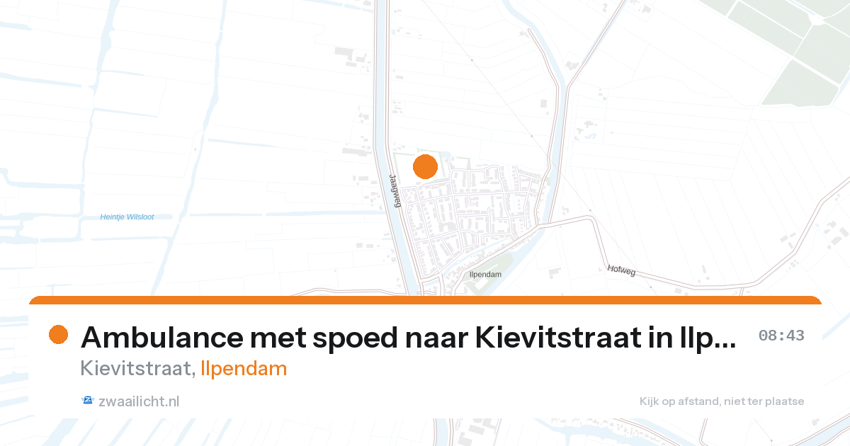 Ambulance met spoed naar Kievitstraat in Ilpendam — 12 aug 2026