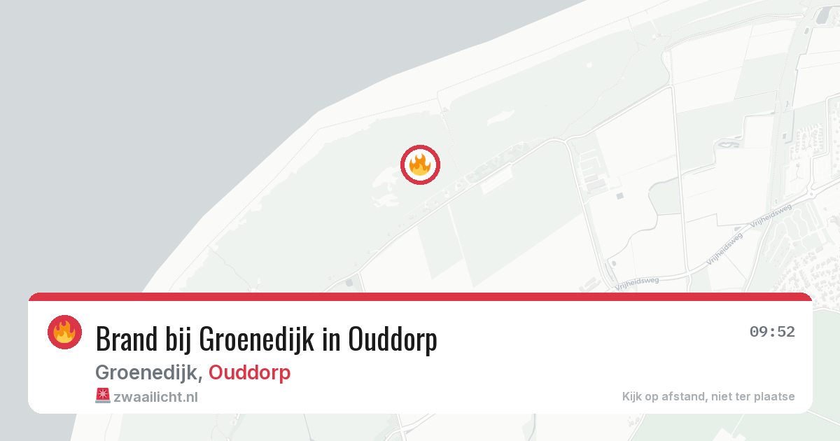 Brand bij Groenedijk in Ouddorp — 13 aug 2026